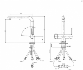 Змішувач для кухні Paffoni Ringo чорний матовий RIN 295 NO-MET