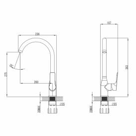 Змішувач для кухні Primera Tyrol одноважельний хром 10100023