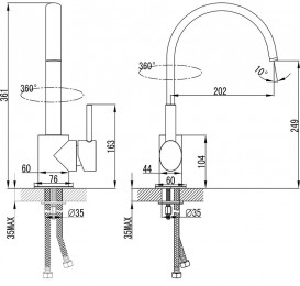 Смеситель для кухни Ravak Freedom FM 016.00 однорычажный латунь хром X070090
