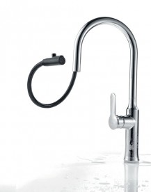 Змішувач для кухні Ravak KM 017.00 з висувною лійкою X070078