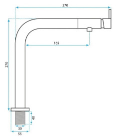 Змішувач для кухні Rea Cole одноважільний матове золото REA-B2720