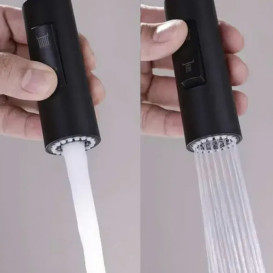 Змішувач для кухні Rea Eco Fresh під фільтр із висувною лійкою чорний REA-B7564