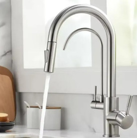 Смеситель для кухни Rea Eco Fresh под фильтр с выдвижной лейкой никель REA-B7563