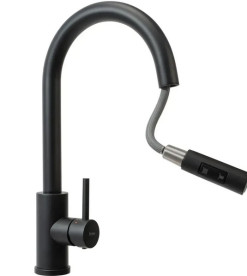 Змішувач для кухні Rea Fresh одноважільний з висувною лійкою чорний REA-B9147