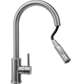Змішувач для кухні Rea Fresh одноважільний з висувною лійкою нікель REA-B9146