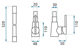 Змішувач для кухні Rea Icon одноважільний з висувною лійкою чорний/золото REA-B5682