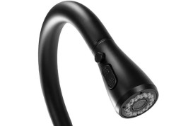 Смеситель для кухни Rea Mild однорычажный с выдвижной лейкой черный REA-B4800