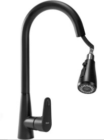 Смеситель для кухни Rea Mild однорычажный с выдвижной лейкой черный REA-B4800
