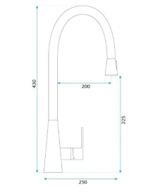 Змішувач для кухні Rea Mild одноважільний з висувною лійкою золото REA-B4802