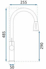 Смеситель для кухни Rea Nest однорычажный с выдвижной лейкой хром REA-B2056