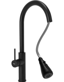 Смеситель для кухни Rea Nest однорычажный с выдвижной лейкой черный REA-B2057