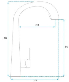 Смеситель для кухни Rea Ross однорычажный с выдвижной лейкой матовое золото REA-B5312