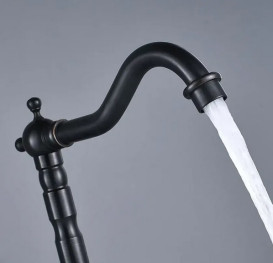 Змішувач для кухні Rea Rustico двовентильний чорний REA-B5520