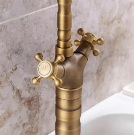 Змішувач для кухні Rea Rustico двовентильний золотий матовий REA-B5521