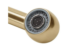 Смеситель для кухни Rea Troy однорычажный с выдвижной лейкой матовое золото REA-B6302