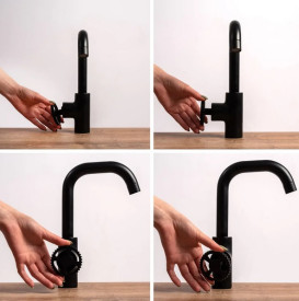 Смеситель для кухни Rea Vertigo одновентильный черный REA-B8767