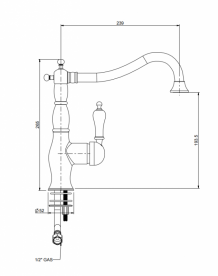Змішувач для кухні RESP CAESAR хром 150.378.456 / A СR