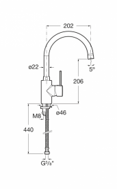Смеситель для кухни Roca Targa однорычажный латунь хром A5A8460C00
