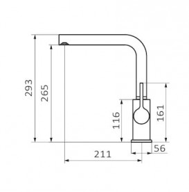 Смеситель для кухни GRB Kitchen однорычажный черный 990911