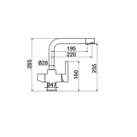 Смеситель для кухни под фильтр GRB Kitchen однорычажный хром 51831510