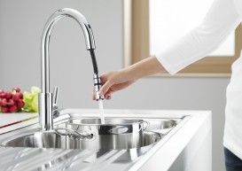 Змішувач для кухні з висувним поворотним виливом Roca Targa змішувач латунь хром A5A8160C00