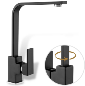 Змішувач для кухні Sink Quality Moon одноважільний чорний BNK-bk