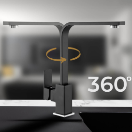 Змішувач для кухні Sink Quality Moon одноважільний чорний BNK-bk