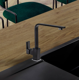 Змішувач для кухні Sink Quality Moon одноважільний чорний BNK-bk