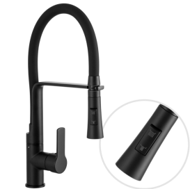 Смеситель для кухни Sink Quality Power однорычажный с гибким изливом черный BVsK-bk