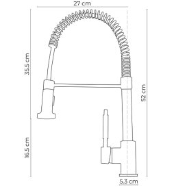 Смеситель для кухни Sink Quality Solid однорычажный с гибким изливом хром BSL-ch