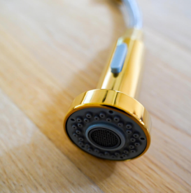 Смеситель для кухни Sink Quality Solid однорычажный с гибким изливом золотой BSL-gd