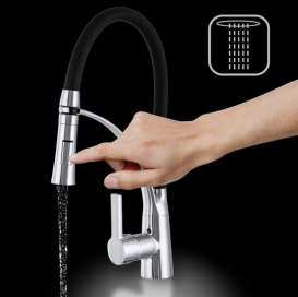 Смеситель для кухни Sink Quality Style однорычажный с гибким изливом хром BNO-ch