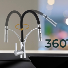 Смеситель для кухни Sink Quality Style однорычажный с гибким изливом хром BNO-ch