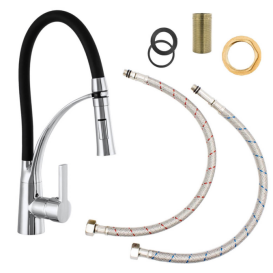 Смеситель для кухни Sink Quality Style однорычажный с гибким изливом хром BNO-ch