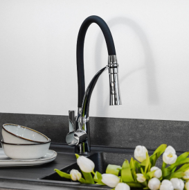 Смеситель для кухни Sink Quality Style однорычажный с гибким изливом хром BNO-ch