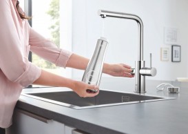 Змішувач для кухні зі стартовим пакетом Grohe Blue Home висувною Г-виливши латунь хром 31539000