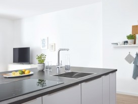 Змішувач для кухні зі стартовим пакетом Grohe Blue Home висувною Г-виливши латунь хром 31539000