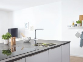 Змішувач для кухні зі стартовим пакетом Grohe Blue Home висувною Г-виливши латунь хром 31539000