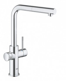 Смеситель для кухни со стартовым пакетом Grohe Blue Home выдвижной Г-излив латунь хром 31539000