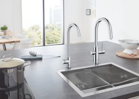 Змішувач для кухні зі стартовим пакетом Grohe Blue Home висувною С-виливши латунь хром 31541000