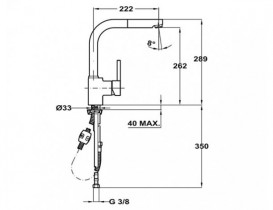 Змішувач для кухні Teka ARK 938 FB виразний з висувною лійкою синій / хром 23938120FB