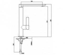 Змішувач для кухні Teka FO 915 виразний змішувач ультрачорний 62915020NC