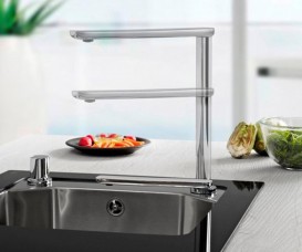 Смеситель для кухни Teka FO 985 одновентильный для установки перед окном хром 629850200