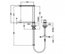 Смеситель для кухни Teka FO 985 одновентильный для установки перед окном хром 629850200
