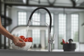 Смеситель для кухни Teka FO 997 однорычажный с выдвижной лейкой черный/хром 62997020FN