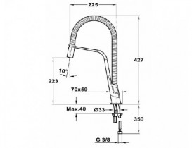 Змішувач для кухні Teka IC 939 White виразний з висувною лійкою білий / хром 33939020N