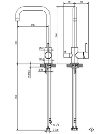 Змішувач для кухні Teorema під фільтр хром 17826 11