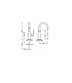 Змішувач для кухні Tres Loft змішувач хром 20020504