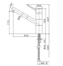 Змішувач для кухні Vema Murray з висувною лійкою хром V04520B0010