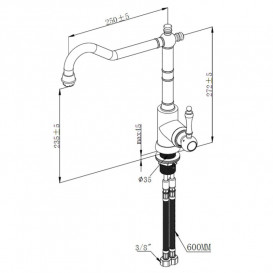 Смеситель для кухни Villeroy & Boch Avia 2.0 однорычажный бронза 92400004